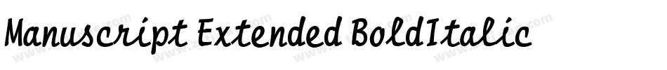 Manuscript Extended BoldItalic字体转换
